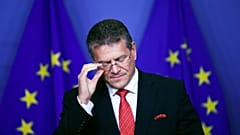 European Energy Commissioner Maros Sefcovic at the European Commission headquarters in Brussels, Monday, Oct. 28, 2019.