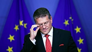 European Energy Commissioner Maros Sefcovic at the European Commission headquarters in Brussels, Monday, Oct. 28, 2019.