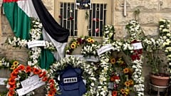 مراسم دفن الصحفية الفلسطينية شيرين أبو عاقلة في كنيسة الروم الكاثوليك بالقدس الشرقية