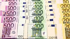Euro currency banknotes are pictured at the Croatian National Bank in Zagreb