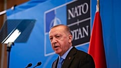 Der türkische Präsident am 24.3.22 im Nato-Hauptquartier in Brüssel