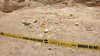 مقبرة جماعية في النجف بالعراق.