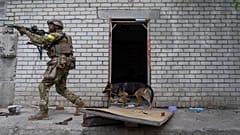 Ukrán katona Harkiv mellett