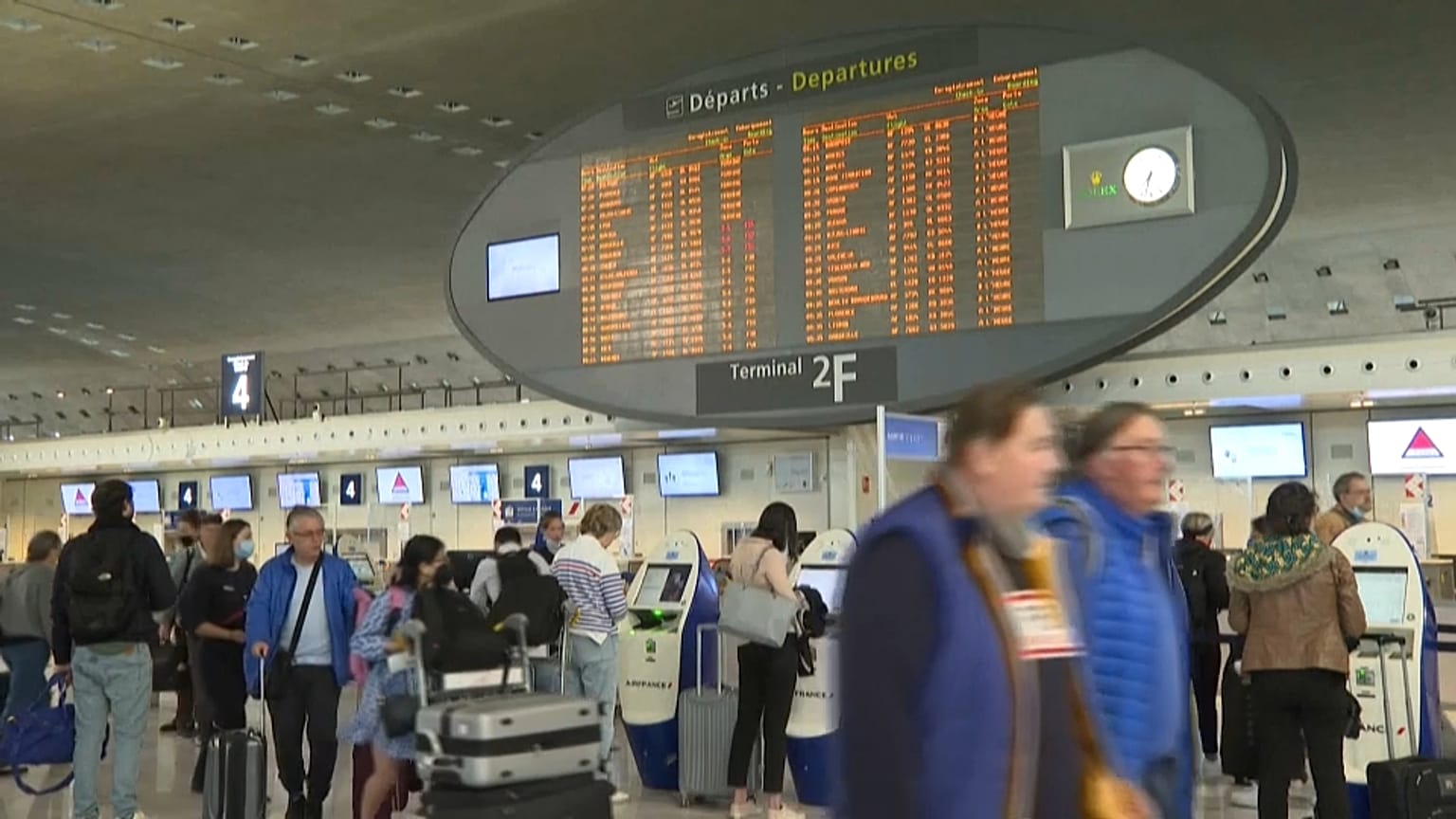 L'aéroport Paris-Charle de Gaulle (capture d'écran AFP Vidéo)