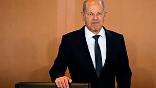 German Chancellor Olaf Scholz arrives for the weekly cabinet meeting in Berlin.