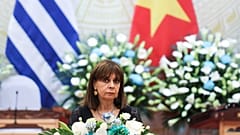 Η Πρόεδρος της Δημοκρατίας Κατερίνα Σακελλαροπούλου μιλάει στο επίσημο δείπνο που παρέθεσε προς τιμή της ο Πρόεδρος της Σοσιαλιστικής Δημοκρατίας του Βιετνάμ