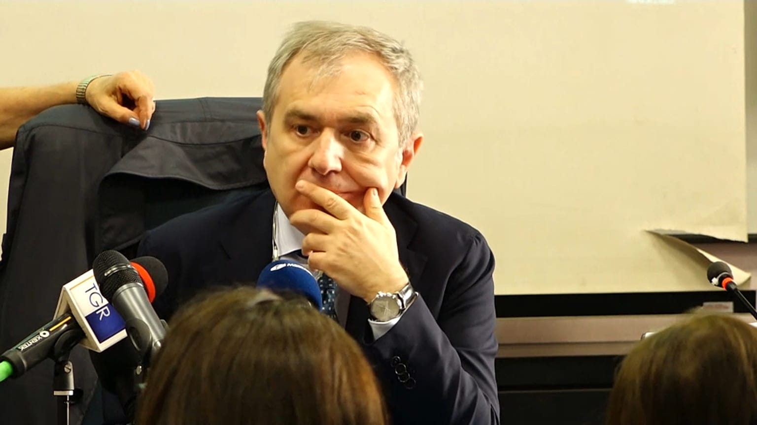 La perplessità del Presidente dell'ANM, Giuseppe Santalucia. (Milano, 16.5.2022)