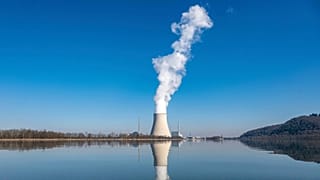 The nuclear power plant (NPP) Isar 2 is pictured in Essenbach, Germany.