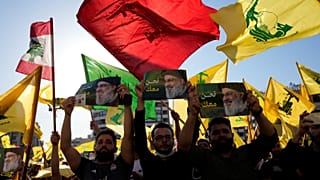 صورة لمظاهرات مؤيدة لحزب الله في لبنان 