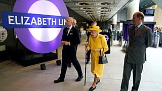 Britain's Queen Elizabeth II made a surprise visit to open the Elizabeth Line.
