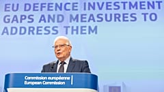 EU High Representative for Foreign Affairs, Josep Borrell, addressing reporters at a press conference on EU defence investment gaps and measures, May 18, 2022.