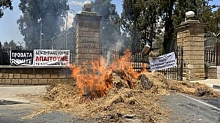 ΦΩΤΙΑ ΣΕ  ΣΑΝΟ ΜΠΡΟΣΤΑ ΑΠΟ ΤΗΝ ΕΙΣΟΔΟ ΤΟΥ ΠΡΟΕΔΡΙΚΟΥ