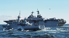 Finnish and American naval vessels participate in Exercise Hedgehog 2022 in the Baltic Sea, May 2022