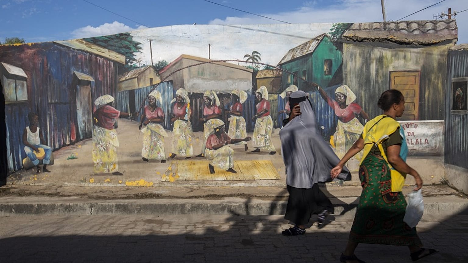 Mural no bairro de Mafalala