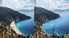 On s'attend à une érosion côtière de 304 m dans la zone de la plage de Myrtos, à Céphalonie.
