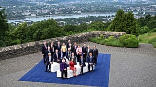 G7 Finance Ministers Meeting hosted by German Finance Minister Christian Lindner pose at the federal guest house Petersberg, near Bonn, Germany, May 19, 2022.