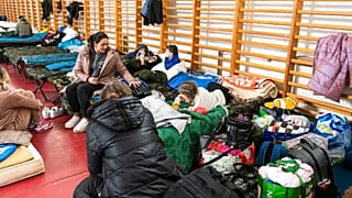 Ukrán menekültek a beregsurányi befogadóközpontban