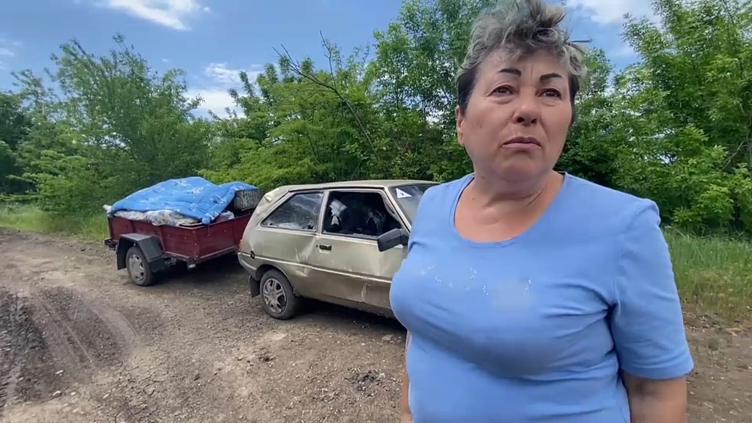 A woman near Ukraine's southern front