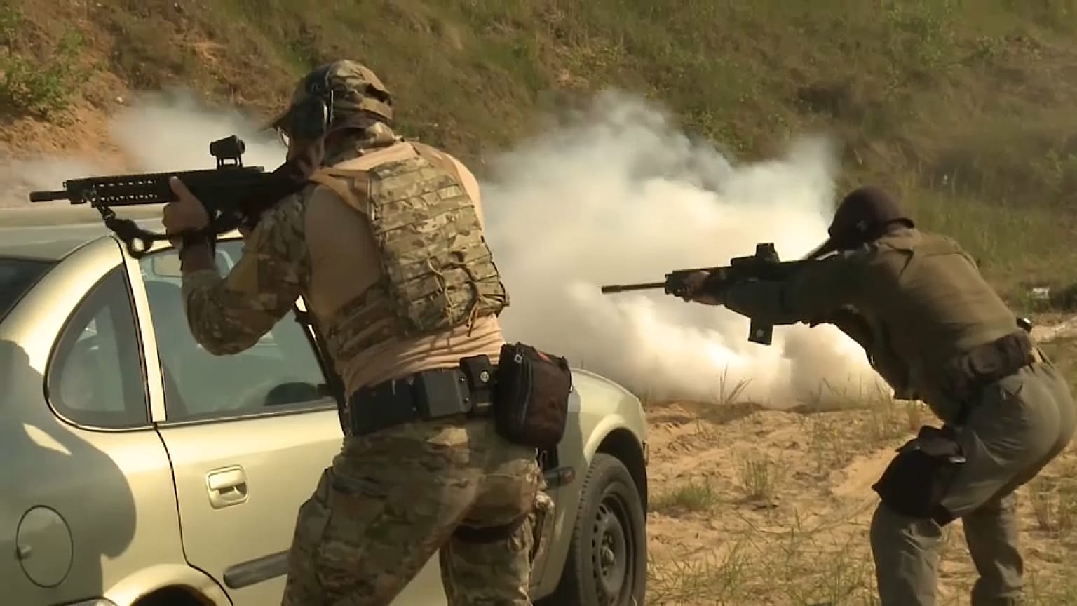 Belarusian volunteers in training