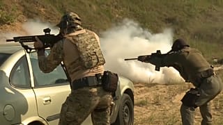 Belarusian volunteers in training