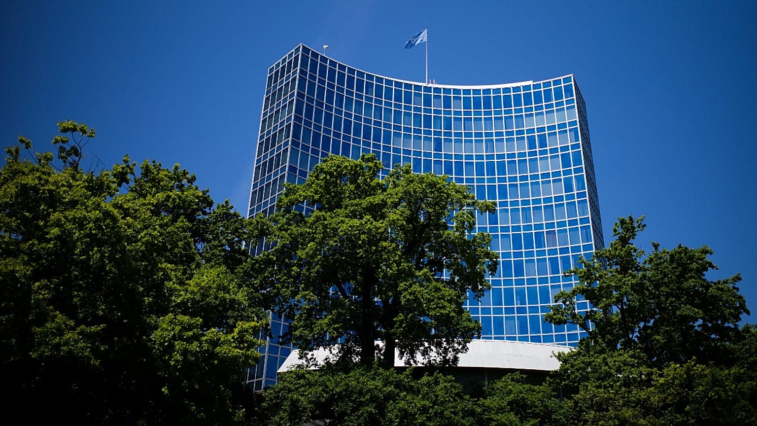 The United Nation flag waves in the wind on the top of an UN building in Geneva, Switzerland Monday, June 14, 2021. 