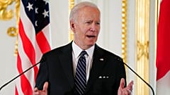 President Joe Biden speaks during a news conference with Japanese Prime Minister Fumio Kishida at Akasaka Palace, Monday, May 23, 2022, in Tokyo.