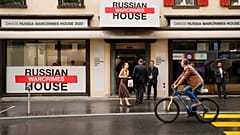 „Haus der russischen Kriegsverbrechen" in Davos