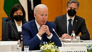 Joe Biden amerikai elnök a Quad csúcstalálkozón. 