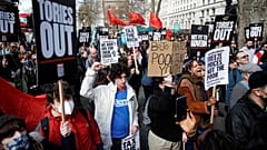 Activists in the UK protest the cost of living crisis 