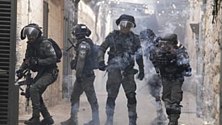 الشرطة الإسرائيلية في البلدة القديمة بالقدس،  أبريل 2022