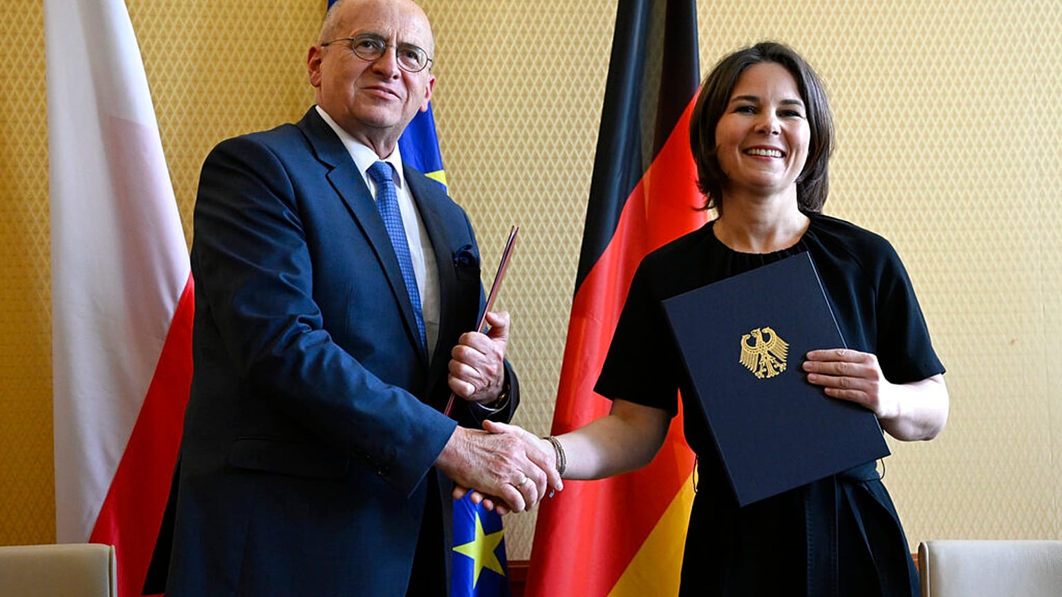 Zbigniew Rau und Annalena Baerbock in Berlin