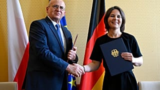 Zbigniew Rau und Annalena Baerbock in Berlin