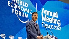 Pedro Sánchez, en el Foro Económico Mundial de Davos, el 24 de mayo de 2022