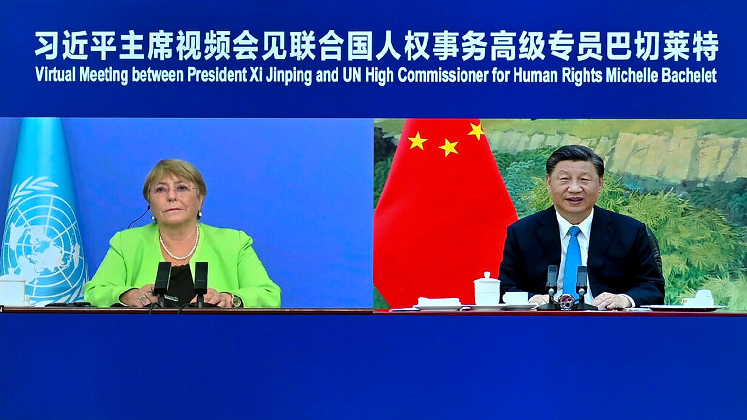 Bachelet y Xi se reúnen por videoconferencia