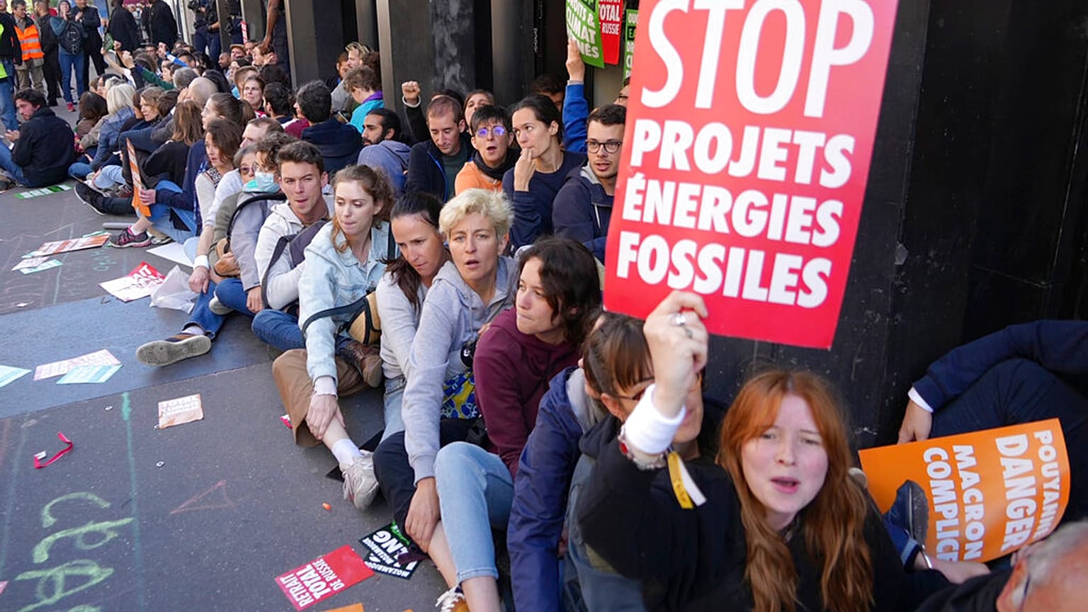 O protesto esta quarta-feira em Paris. -