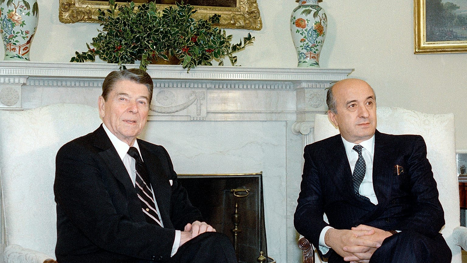 De Mita con Reagan 