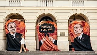 Protests at the Hungarian Embassy in Poland. 