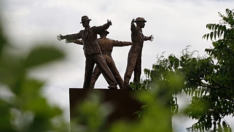 A monument that was unveiled to mark the 67th anniversary of the assassination of the WWII Deputy Protector of Bohemia and Moravia Reinhard Heydrich in Prague, Czech Republic.