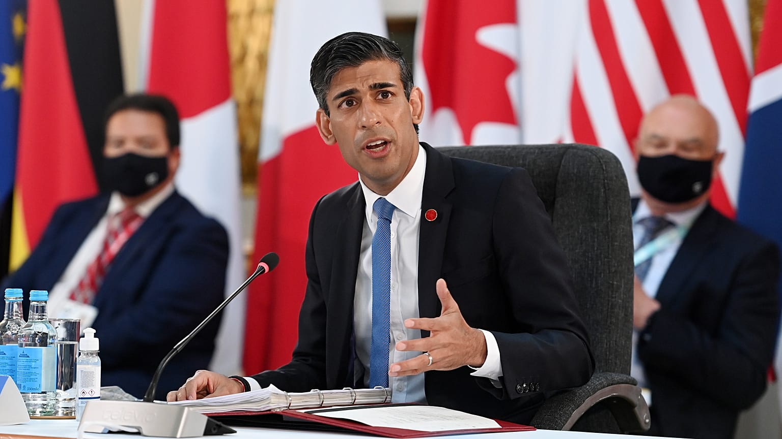 Rishi Sunak brit pénzügyminiszter a G7 pénzügyminisztereinek és jegybanki vezetőinek londoni értekezletén 2021. június 4-én – képünk illusztráció.
