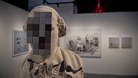 View of the exhibition "The Art of Banksy: Without Limits”