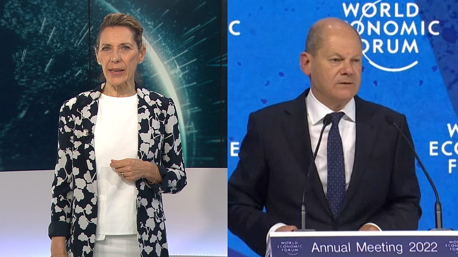Beatriz Beiras, Euronews / Olaf Scholz, canciller de Alemania, Davos, Suiza 26/5/2022