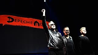 A Depeche Mode tagjai, balról Andy Fletcherrel