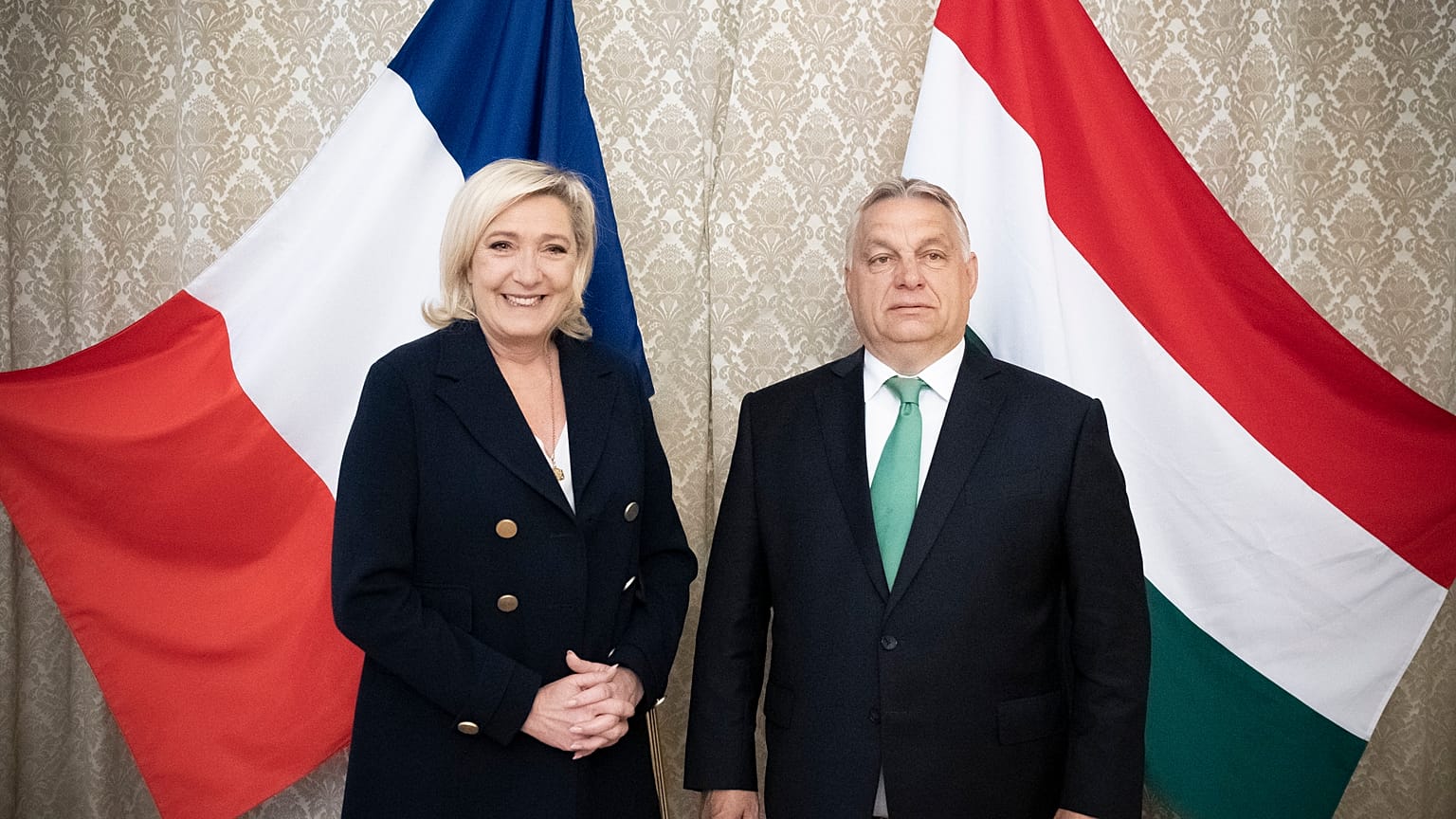 Marine Le Pen és Orbán Viktor