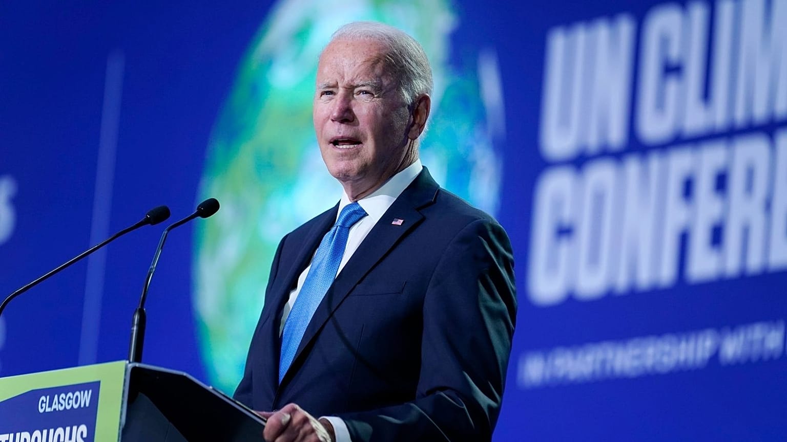 Joe Biden at COP26 last year