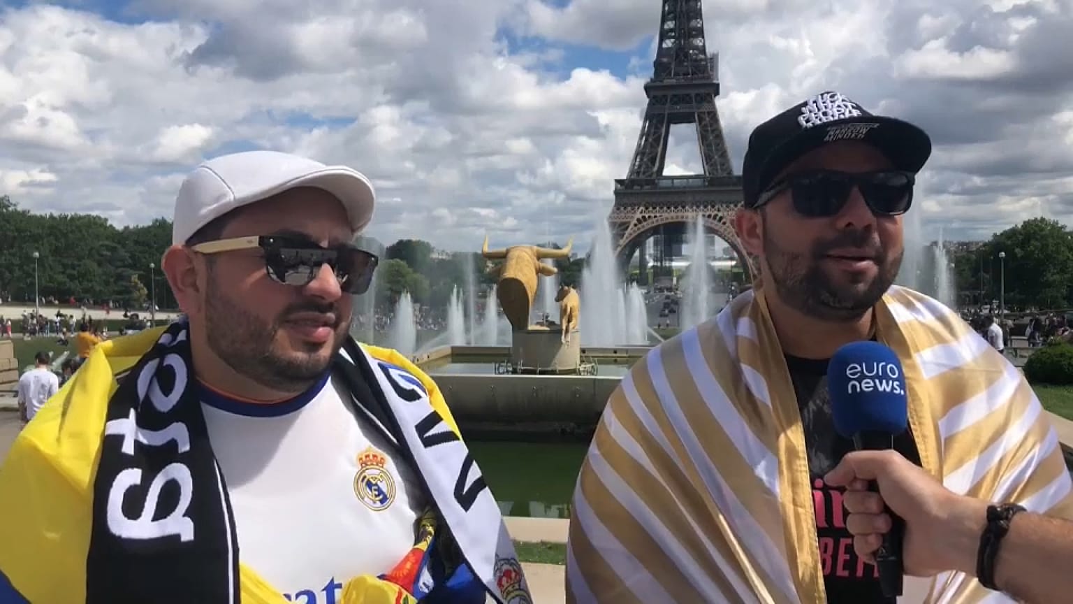 Aficionados del Real Madrid en París, Francia