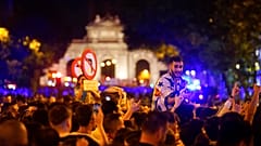 Φίλαθλοι της Ρεάλ στο κέντρο της Μαδρίτης