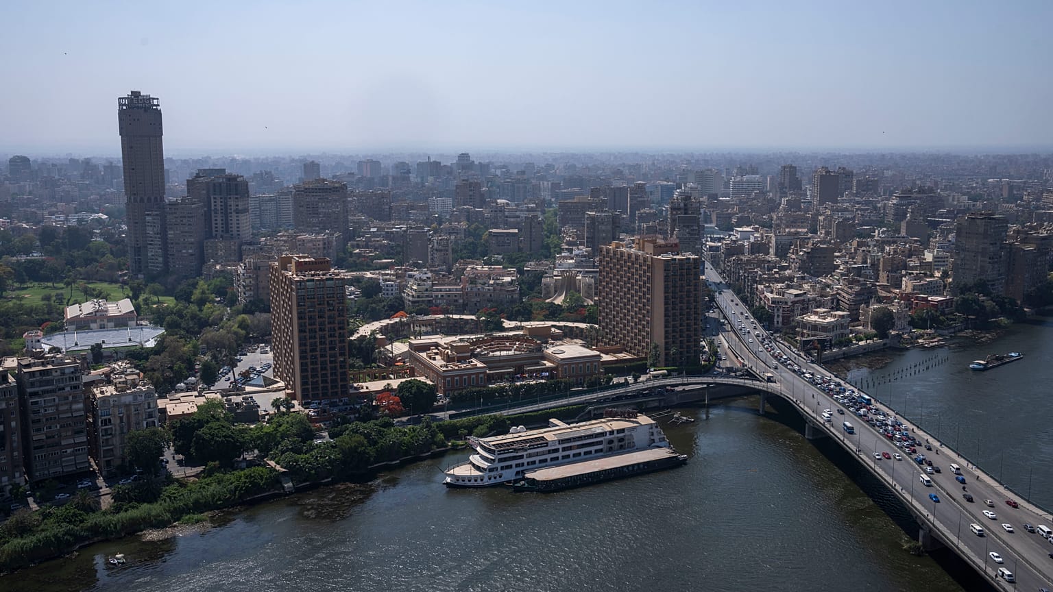 نهر النيل في القاهرة، مصر.