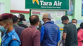 Dans l'aéroport Tribhuvan de Kathmandou, Népal, le 29 mai 2022