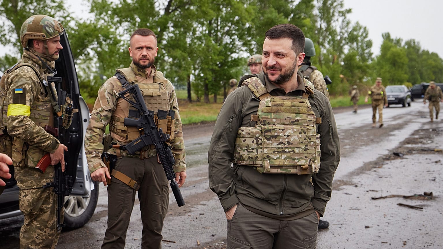 Le président ukrainien Volodymyr Zelensky à Kharkiv, 29 mai 