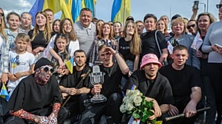 Les vainqueurs de l'Eurovision 2022, le groupe ukrainien Kalush Orchestra